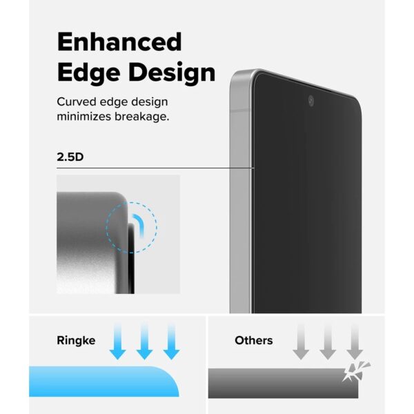 RINGKE Tempered Glass Samsung Galaxy S26 S25 Ultra Plus RINGKE Easy Slide Screen Protector Clear HD Privacy Anti Spy With Tray Installation Screen Protector Guard 2 Pack