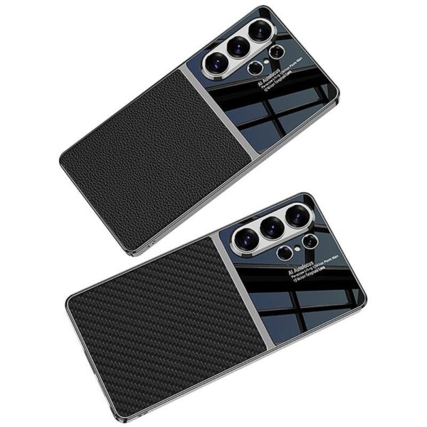 Case Samsung Galaxy S26 Ultra Plus GKK Grossy Glass Texture Leather Sleek Metal Frame Protective