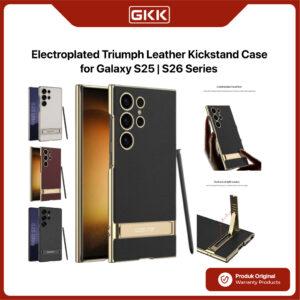ginee_20260514165158779_1458534471.jpeg GKK Case Samsung Galaxy S26 S25 S24 Ultra Plus GKK Electroplated Triumph Leather Kickstand Protective Cover Casing
