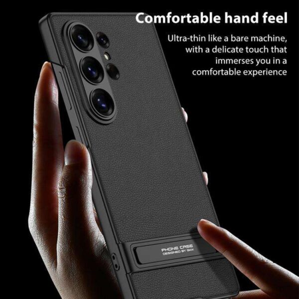 ginee_20260514165159447_3243303192.jpeg GKK Case Samsung Galaxy S26 S25 S24 Ultra Plus GKK Electroplated Triumph Leather Kickstand Protective Cover Casing