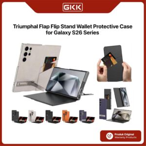 ginee_20260514165258747_7189392512.jpeg Case Samsung Galaxy S26 Ultra Plus GKK Triumphal Flap Flip Buka Tutup Leather Cover Card Slot Kartu Wallet Stand Kickstand Protective Cover Casing