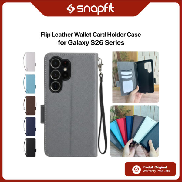 ginee_20260514165359882_7223442293.jpeg SNAPFIT Case Samsung Galaxy S26 Ultra SNAPFIT Flip Wallet Card Holder Closure Buka Tutup Protective Cover Casing