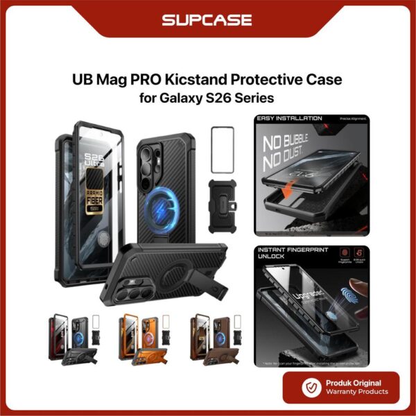 ginee_20260514170222903_2387190900.jpeg Case Samsung Galaxy S26 Ultra Plus SUPCASE Unicorn Beetle Mag Pro MagSafe Magnetic Wireless Charging with Stand Kickstand Built-in Screen Protector Anti Gores Guard & Belt Clip Rugged Protective Premium Casing