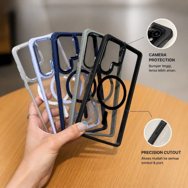 ginee_20260514170352915_0896536379.jpeg SNAPFIT Combo Pack Samsung Galaxy S26 Ultra Plus Case Tempered Glass Camera Protector Magnetic MagSafe